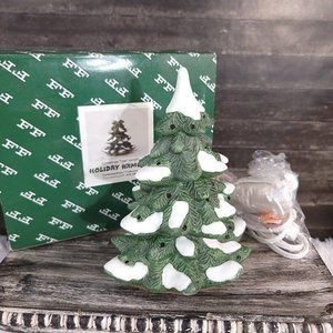 Vintage Fitz and Floyd Holiday Hamlet Enchanted Forest Christmas Tree Lights Up